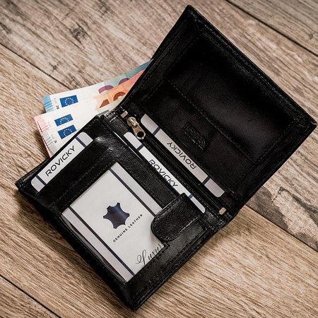Portfel męski skórzany skóra naturalna Rovicky 