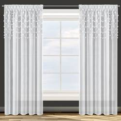 ZASŁONA GOTOWA D91 STELLA NA TAŚMIE 140 X 270 CM BIAŁY