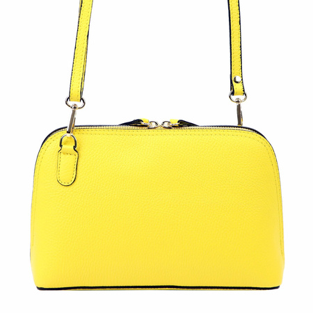 MiaMore torebka listonoszka skóra naturalna żółty