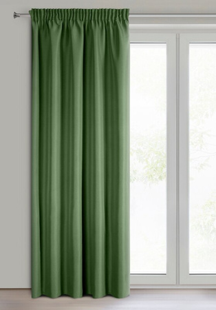 ZASŁONA GOTOWA RITA NA TAŚMIE 140 X 270 CM CIEMNOZIELONY