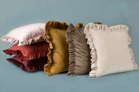 POSZEWKA VELVET 25 45 X 45 CM CIEMNOBORDOWY