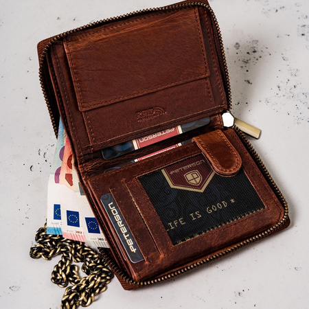 Portfel męski skórzany skóra naturalna  Peterson