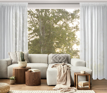 FIRANA GOTOWA KIM NA TAŚMIE 140 X 300 CM BIAŁY