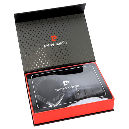 Zestaw na prezent dla mężczyzny portfel i pasek męski skórzany Pierre Cardin