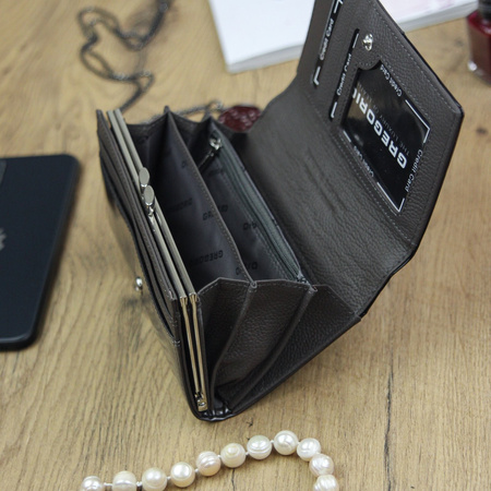 Portfel damski skórzany skóra naturalna Gregorio 