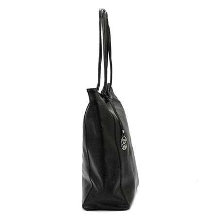 Skórzany pasek męski ELITE czarny 110-cm
