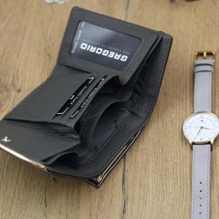 Portfel damski skórzany skóra naturalna Gregorio