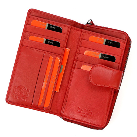 Portfel damski skórzany skóra naturalna Pierre Cardin 