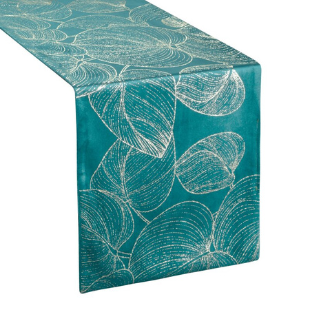 OBRUS BLINK 16 35 X 220 CM CIEMNOTURKUSOWY