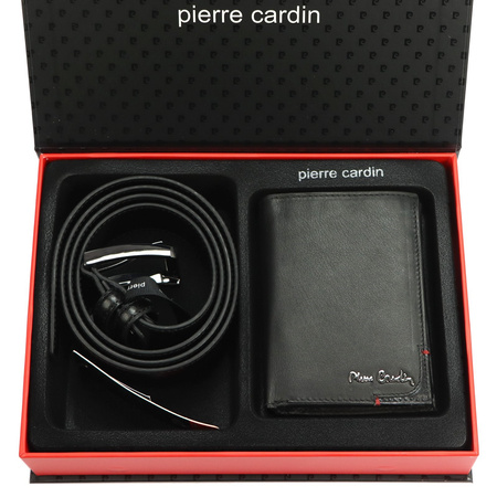 Zestaw na prezent dla mężczyzny portfel i pasek męski skórzany Pierre Cardin