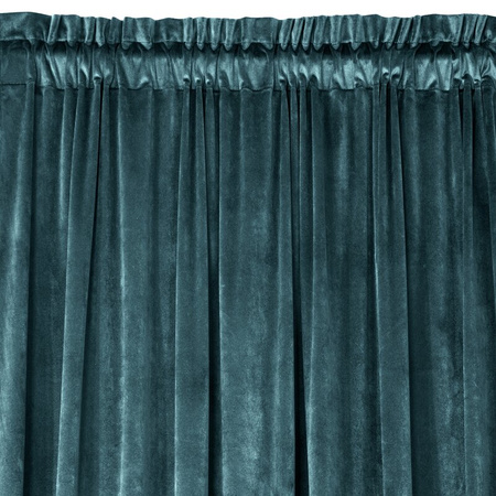 ZASŁONA GOTOWA MELANIE NA TAŚMIE 140 X 270 CM CIEMNOTURKUSOWY