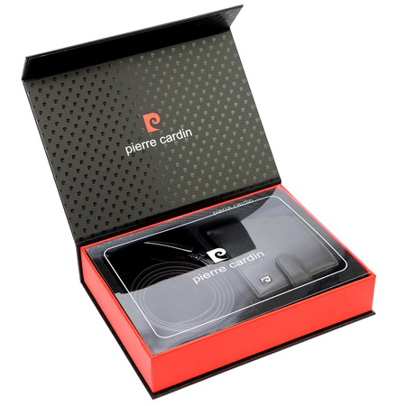 Zestaw na prezent dla mężczyzny portfel i pasek męski skórzany Pierre Cardin