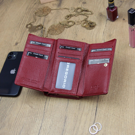 Portfel damski skórzany skóra naturalna Gregorio 