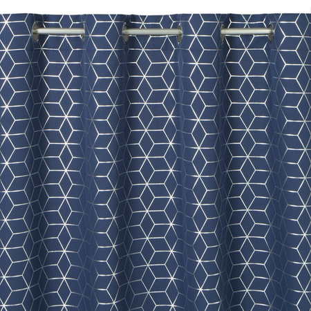 ZASŁONA GOTOWA CUBE 140 X 250 CM GRANATOWY