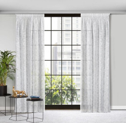 ZASŁONA GOTOWA RUBI NA TAŚMIE 140 X 270 CM BIAŁY