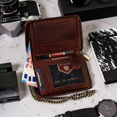 Portfel męski skórzany skóra naturalna  Peterson 