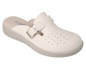 Dr Orto MED - Obuwie klapki męskie białe skórzane profilaktyczno zdrowotne