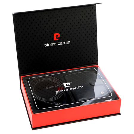 Zestaw na prezent dla mężczyzny portfel i pasek męski skórzany Pierre Cardin