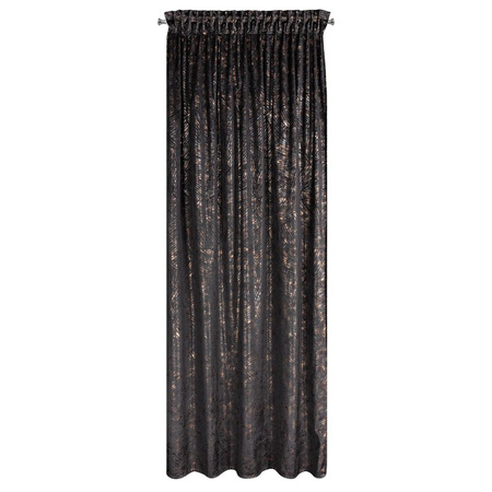 ZASŁONA GOTOWA TULIA NA TAŚMIE 135 X 270 CM CZARNY