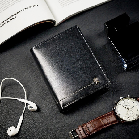 Portfel męski skórzany skóra naturalna Rovicky 