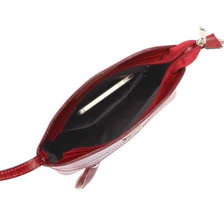 MiaMore torebka listonoszka skóra naturalna czerwony