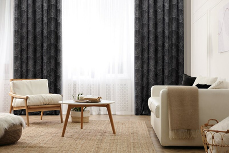 ZASŁONA GOTOWA GOJA 140 X 250 CM CZARNY