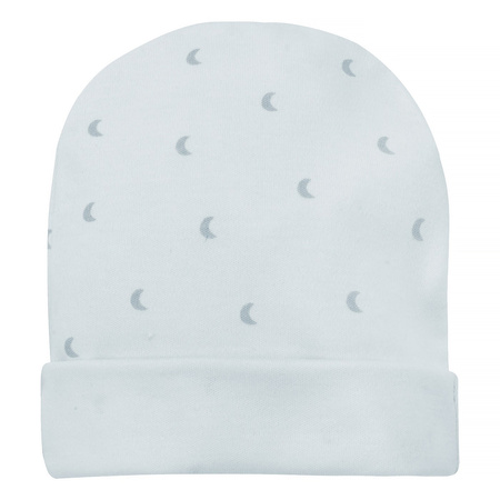 Czapka niemowlęca HELLO niebieski,księżyce 62