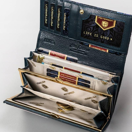 Portfel damski skóra naturalna skórzany Peterson