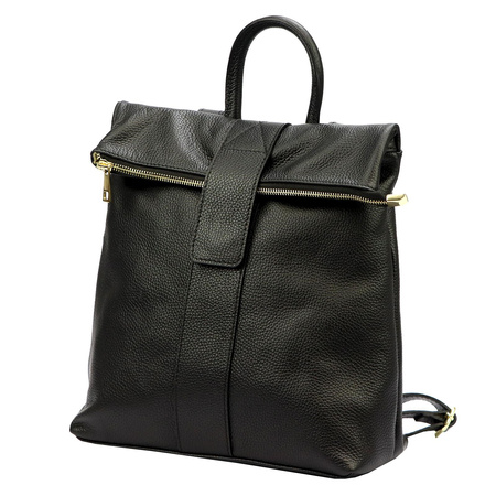 Skórzany pasek męski ELITE czarny 135-cm