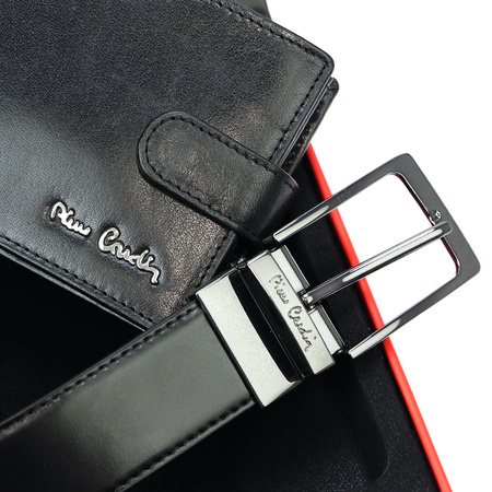Zestaw na prezent dla mężczyzny portfel i pasek męski skórzany Pierre Cardin