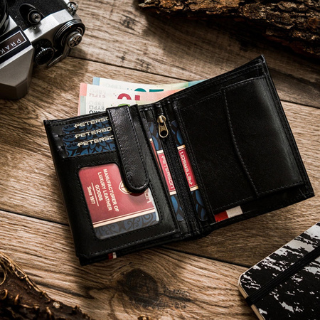 Portfel męski skórzany skóra naturalna  Peterson