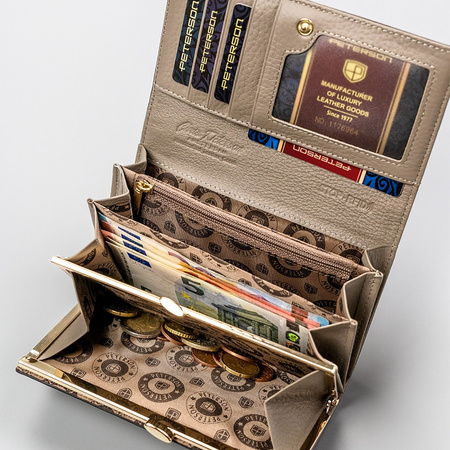 Portfel damski skóra naturalna skórzany Peterson