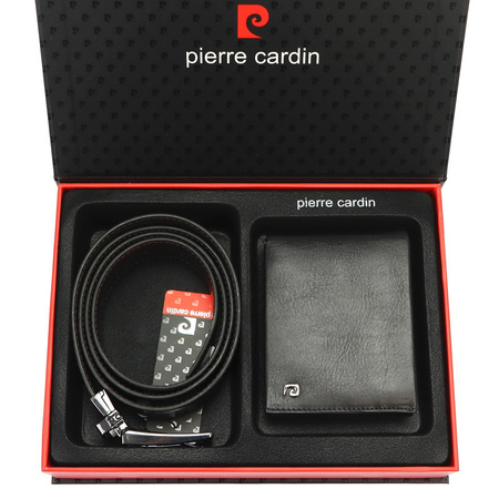 Zestaw na prezent dla mężczyzny portfel i pasek męski skórzany Pierre Cardin