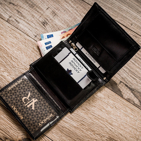 Portfel męski skórzany skóra naturalna Rovicky 