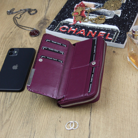 Portfel damski skórzany skóra naturalna Gregorio