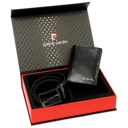Zestaw na prezent dla mężczyzny portfel i pasek męski skórzany Pierre Cardin