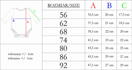 Body niemowlęce dla dziewczynki beżowe długi rękaw Tola Nicol 