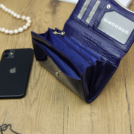 Portfel damski skórzany skóra naturalna Gregorio 