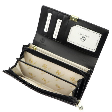 Portfel damski skórzany skóra naturalna + skóra ekologiczna Gregorio