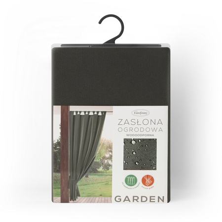 ZASŁONA GOTOWA GARDEN NA SZELKACH 155 X 260 CM GRAFITOWY