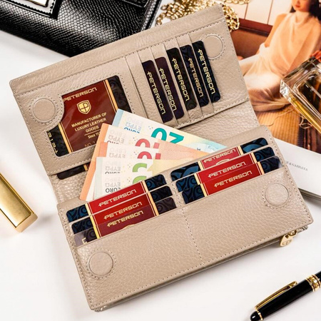 Portfel damski skóra naturalna skórzany Peterson