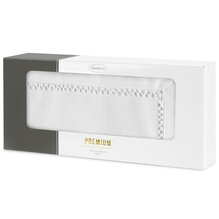 OBRUS EMILY 40 X 180 CM BIAŁY