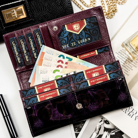 Portfel damski skóra naturalna skórzany Peterson