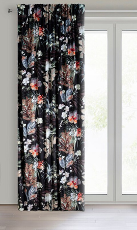 ZASŁONA GOTOWA ALANI NA TAŚMIE 140 X 270 CM CZARNY