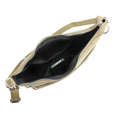 MiaMore torebka listonoszka skóra naturalna beżowy