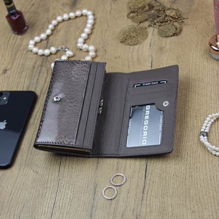 Portfel damski skórzany skóra naturalna Gregorio 