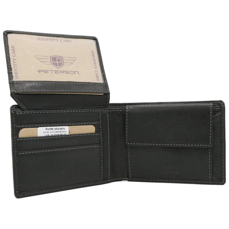 Portfel męski skórzany skóra naturalna Peterson