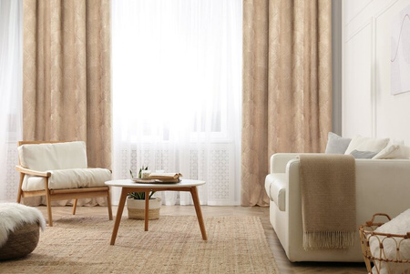 ZASŁONA GOTOWA GOJA 140 X 250 CM BEŻOWY