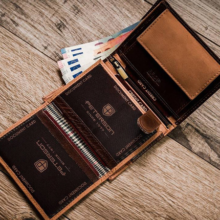 Portfel męski skórzany skóra naturalna  Peterson