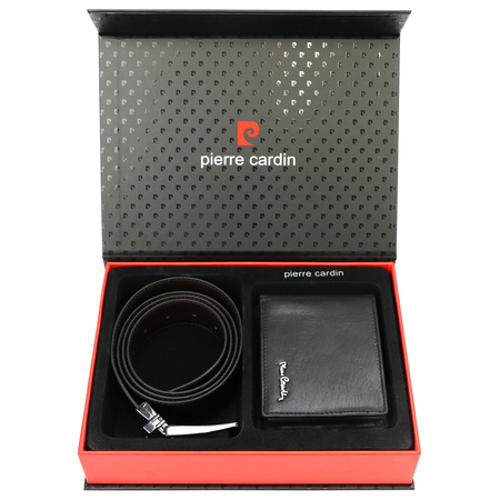 Zestaw na prezent dla mężczyzny portfel i pasek męski skórzany Pierre Cardin